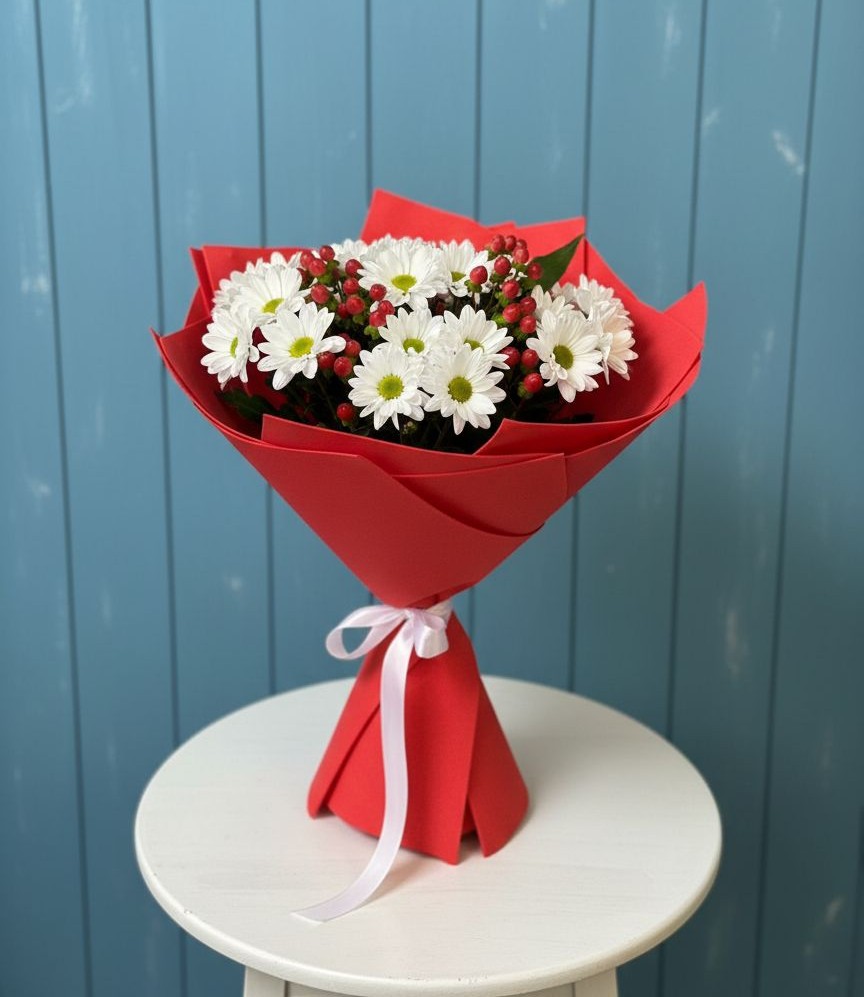 Букет цветов из: Хризантемы в Мончегорске