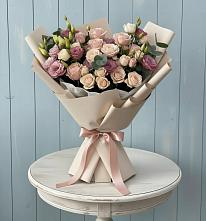 Букет цветов из:  Розы и Лизиантусы #REPLACE_PRED# Мончегорске