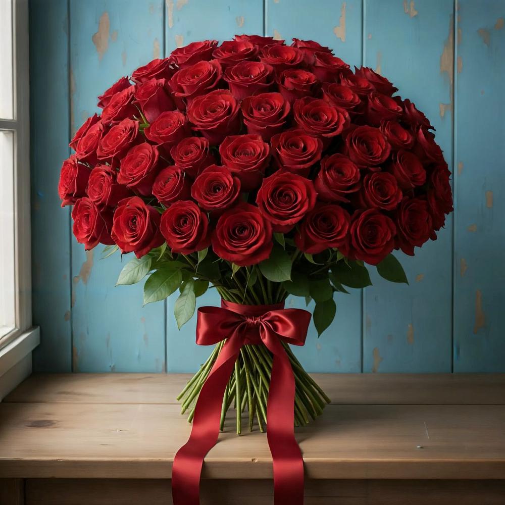 Букет Красные розы Блэк Меджик в Мончегорске