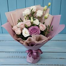 Букет цветов из:  Розы и Лизиантусы #REPLACE_PRED# Мончегорске