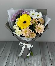 Букет цветов из:  Розы, Герберы и Хризантемы в Мончегорске