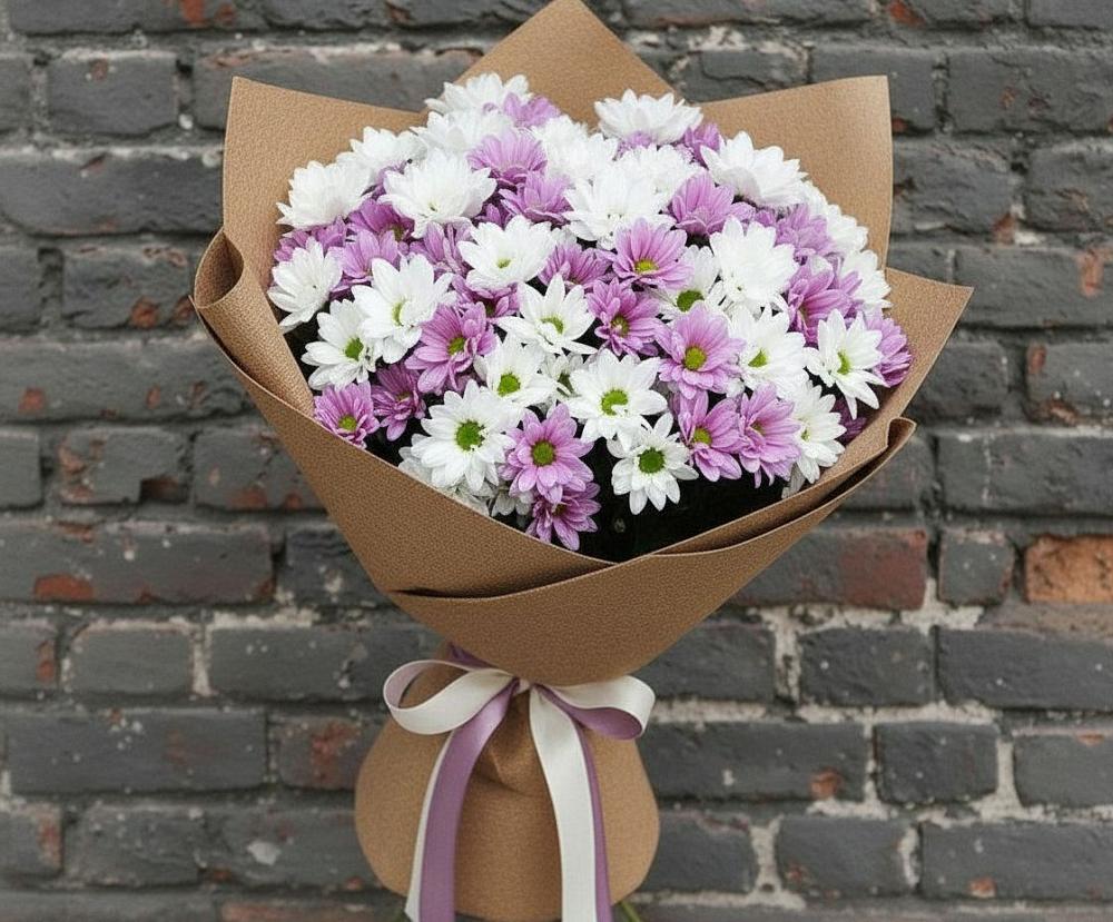 Букет цветов из: Хризантемы в Мончегорске