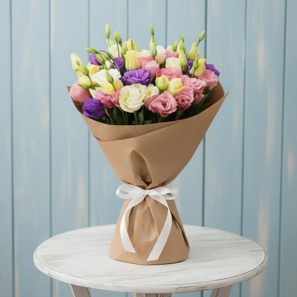 Букет цветов из: Лизиантусы в Мончегорске